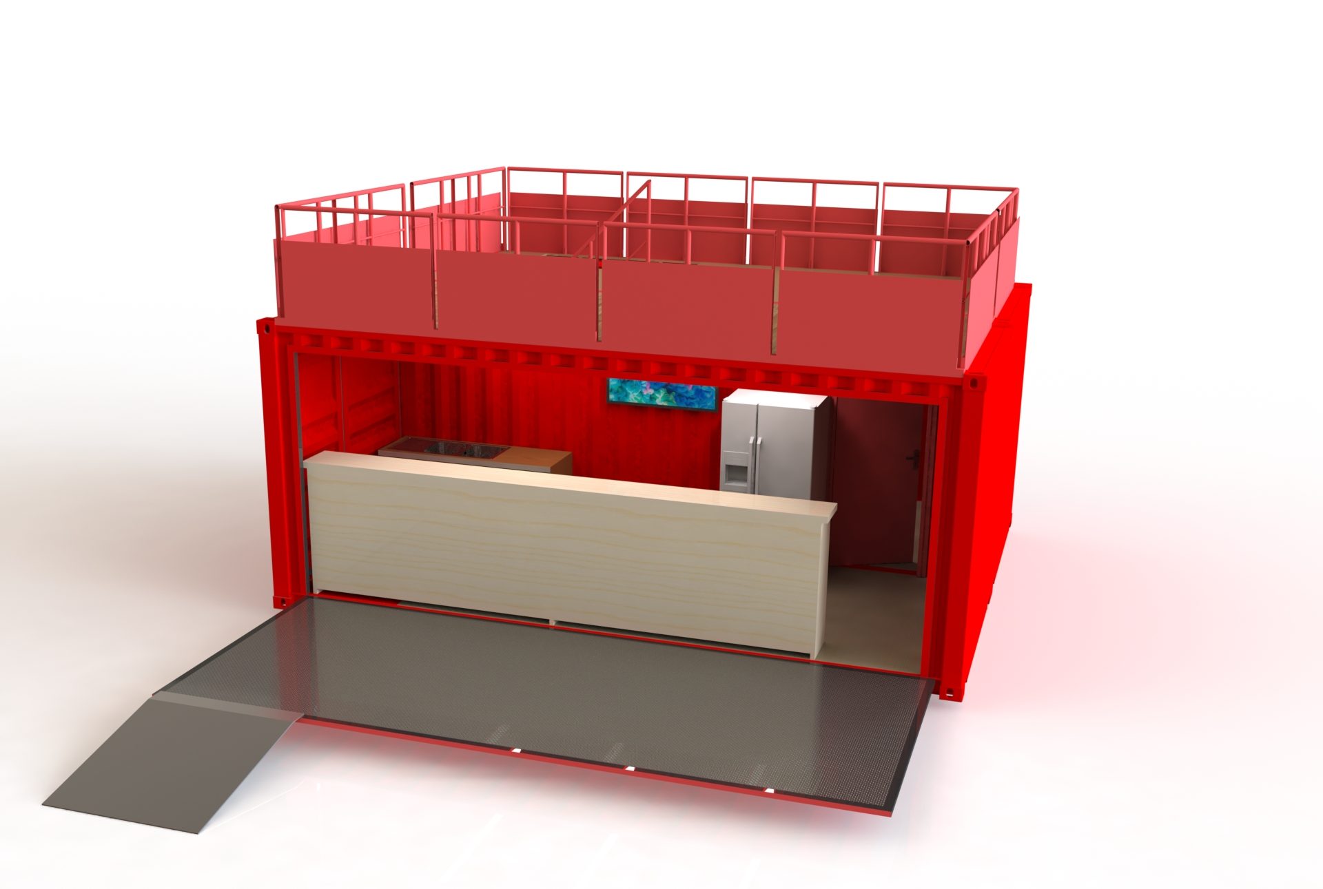 Stand-salon-container